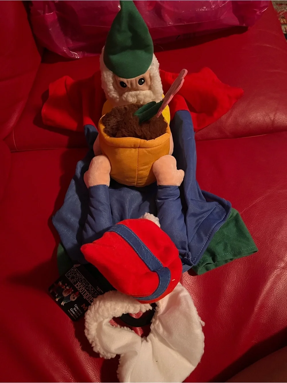 Bootique dog Plush Elf/Gnome Costume